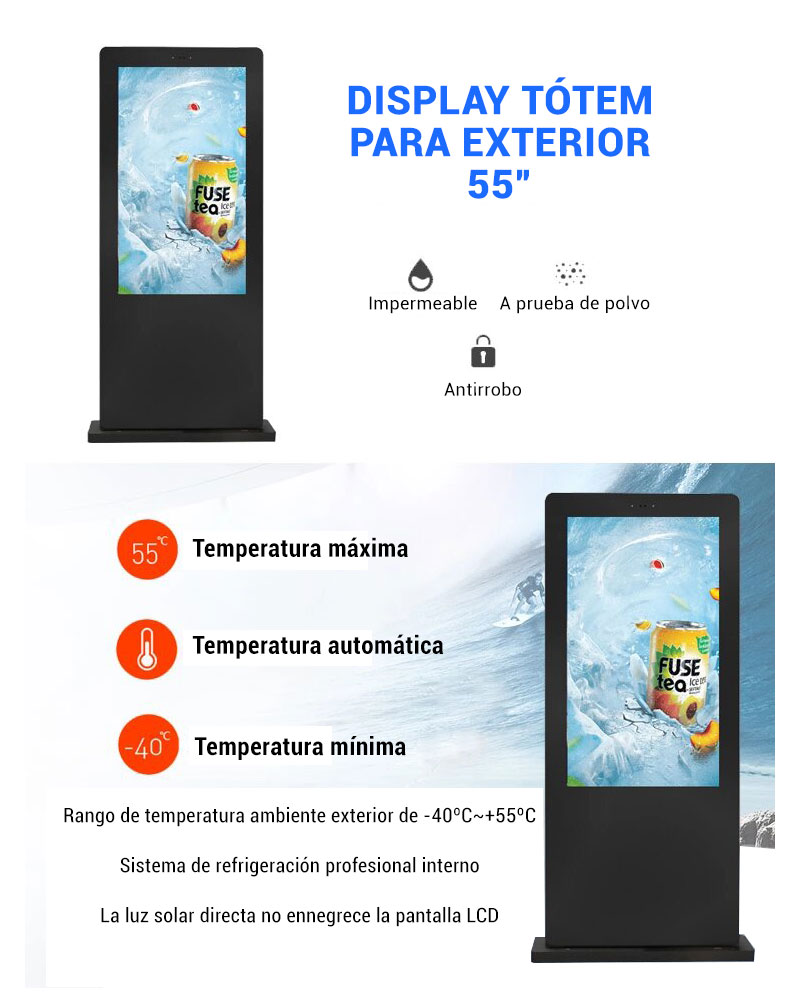 Tótem publicitario exterior